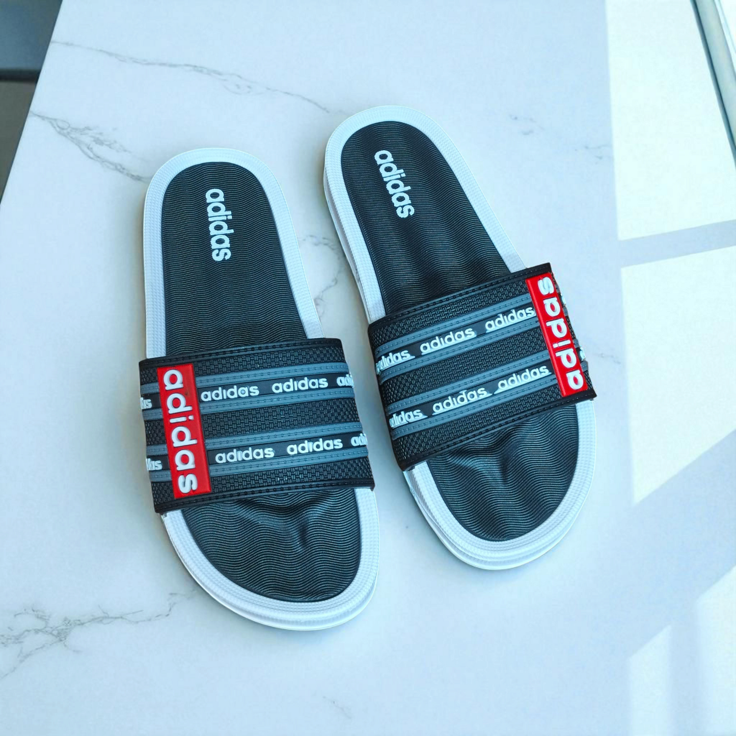 2) Adidas Casual Slides – Multi Strap Comfort Slippers- Article - 5048