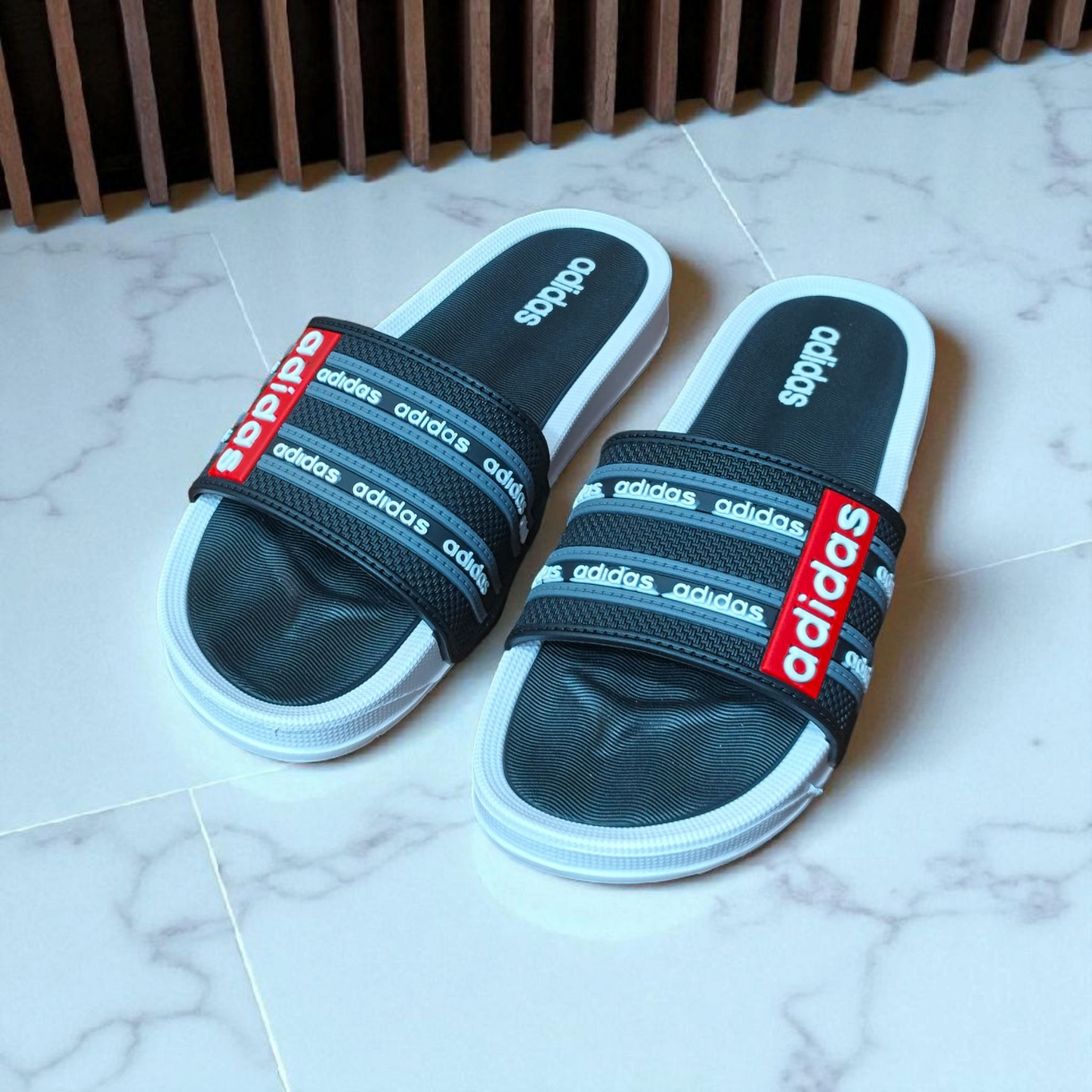 2) Adidas Casual Slides – Multi Strap Comfort Slippers- Article - 5048
