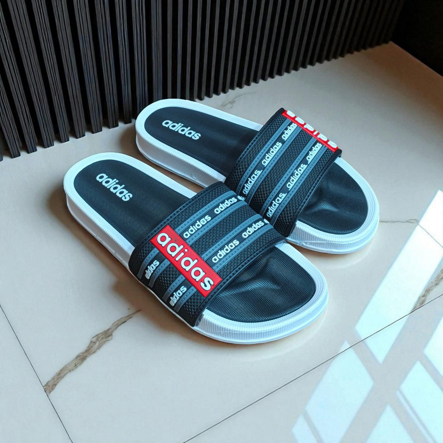 2) Adidas Casual Slides – Multi Strap Comfort Slippers- Article - 5048