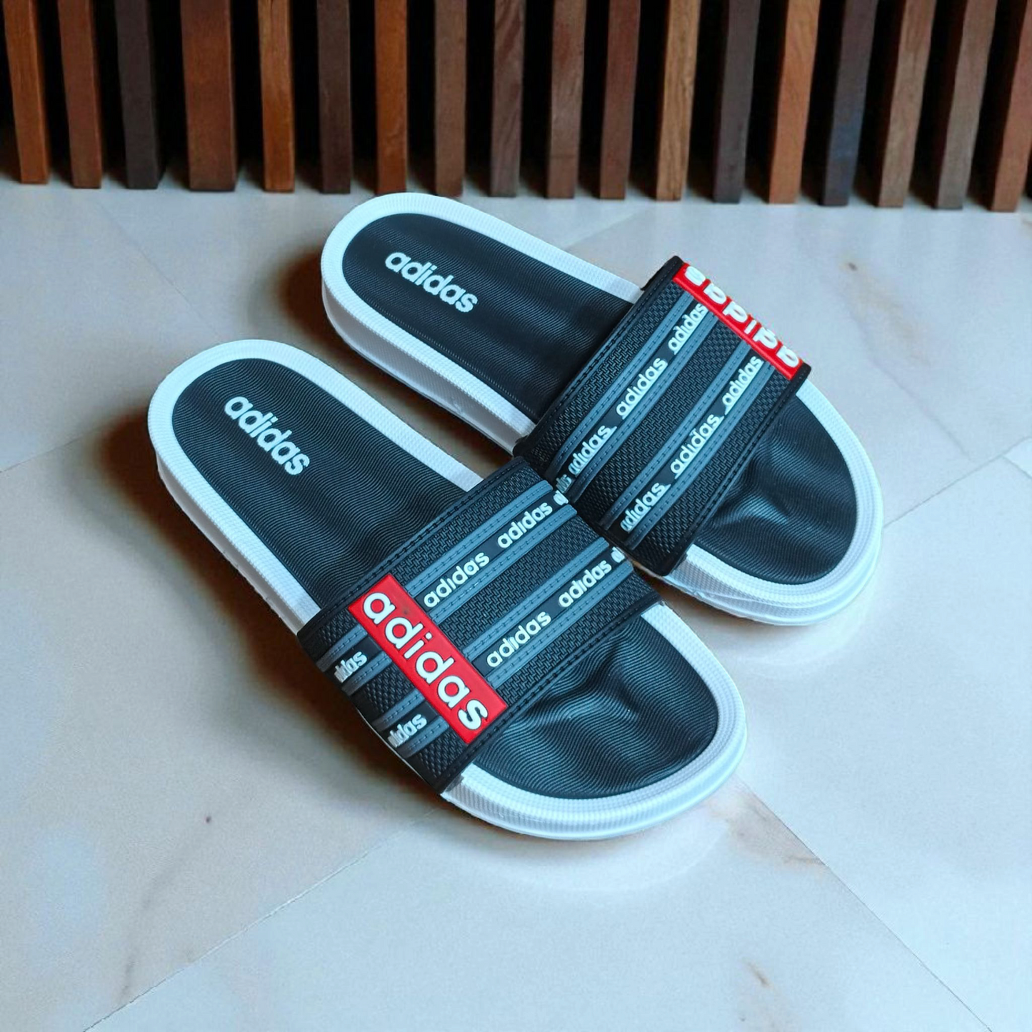 2) Adidas Casual Slides – Multi Strap Comfort Slippers- Article - 5048