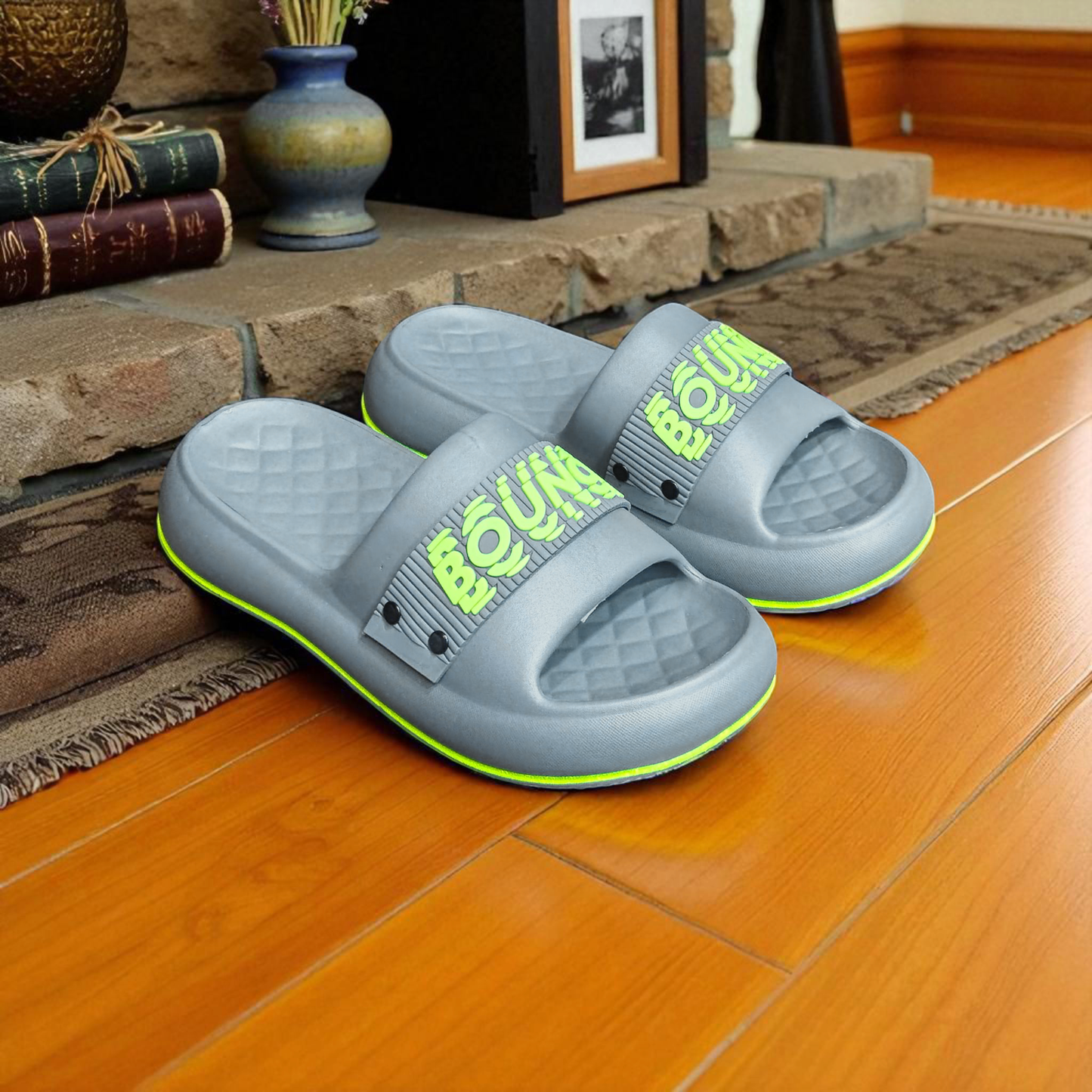 1.3) Bounce Ultra Soft Comfort Slippers – Thick Cushion Sole | Indoor/Outdoor Use