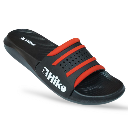 Men’s Hike Sporty Slides with Silicon Upper & Multi-Color Stripes
