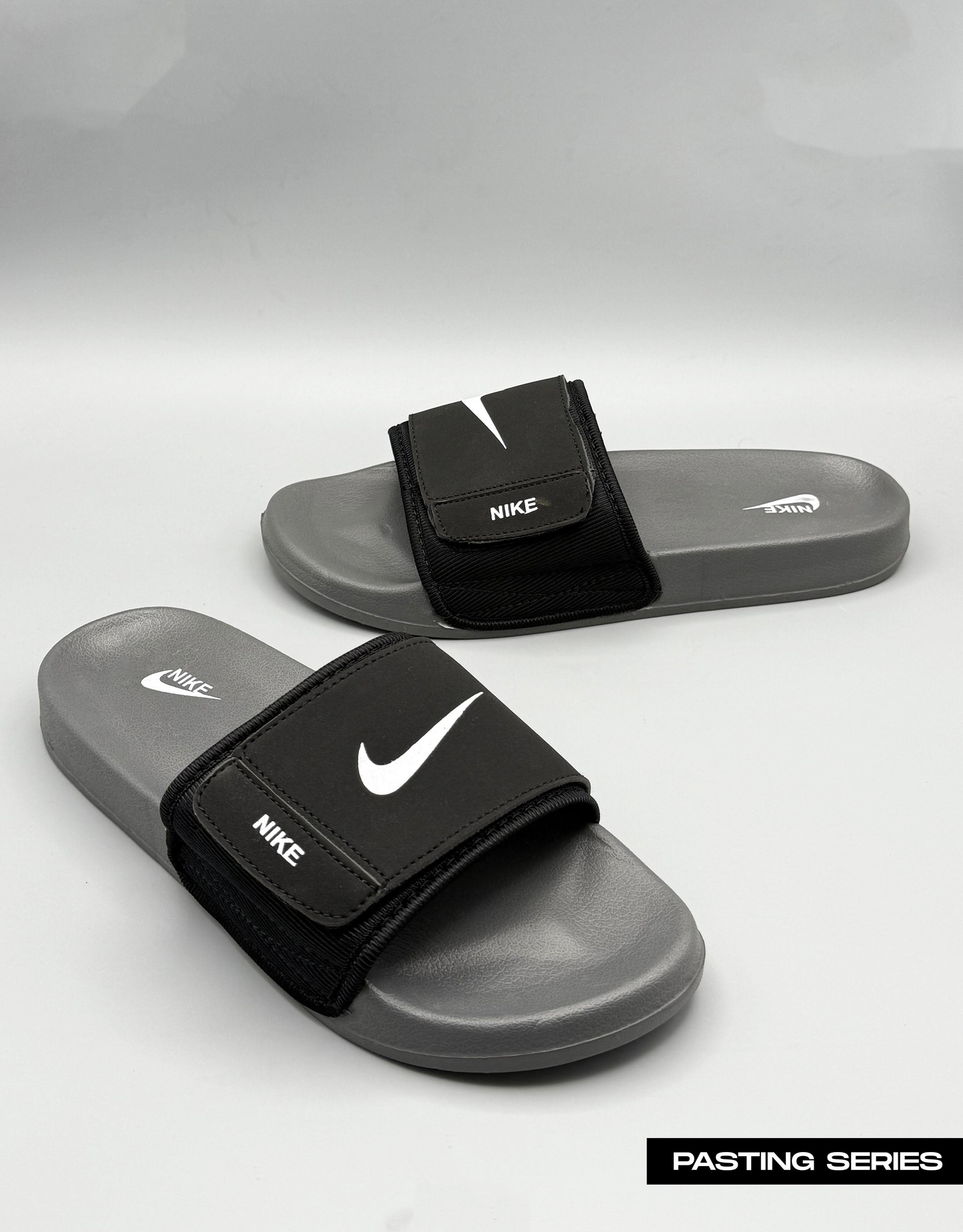 Nike Style Adjustable Slide Slippers – ART P-1 Black