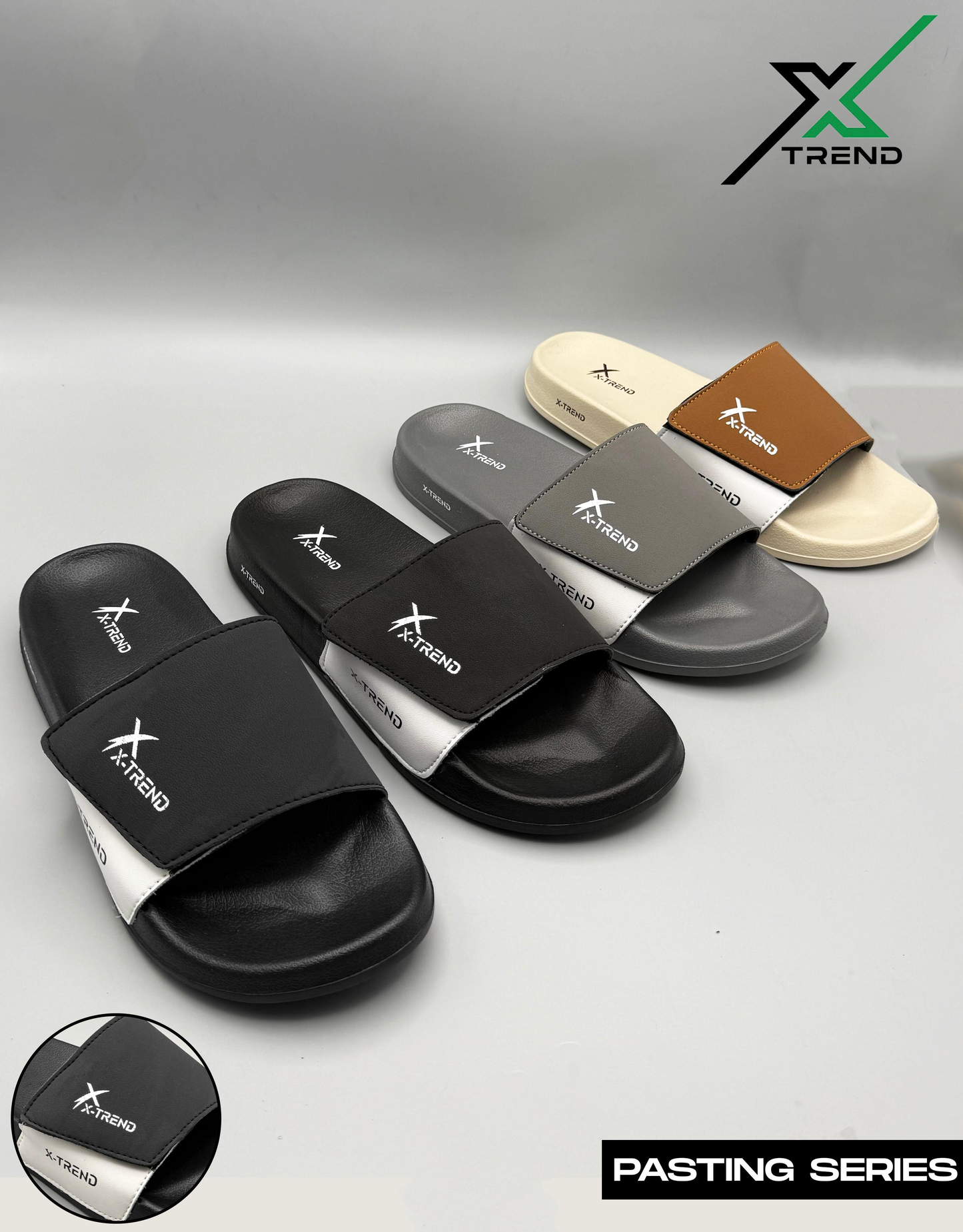 X-TREND PASTING SERIES – Premium Comfort Slides – ART P-2 Black