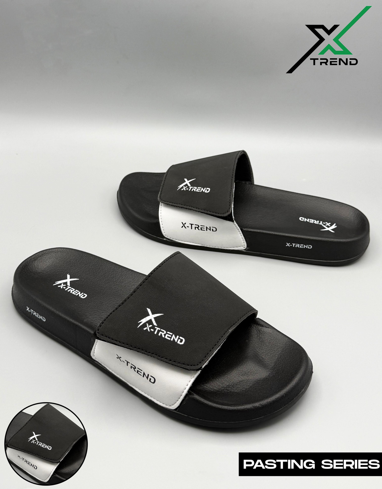 X-TREND PASTING SERIES – Premium Comfort Slides – ART P-2 Black