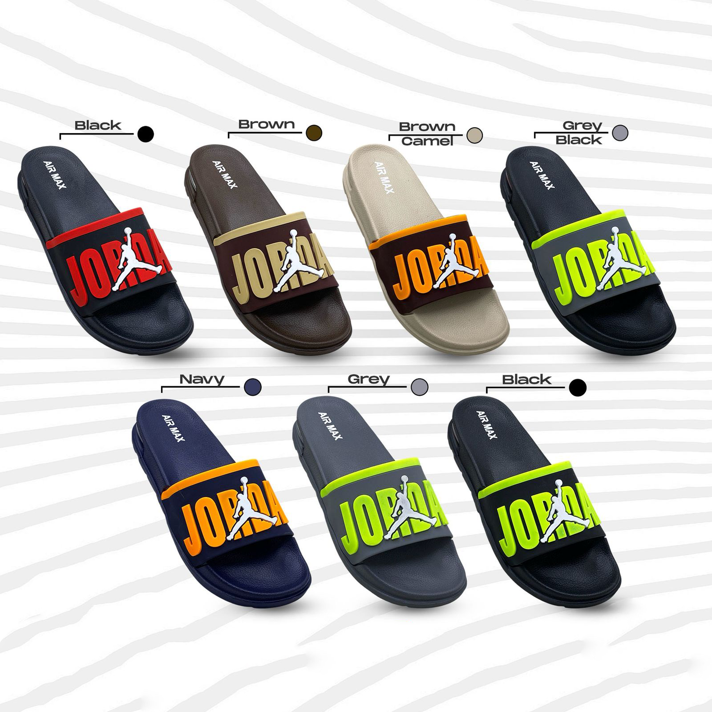 ( J )Air Max Men's Slides | Air Cushion Comfort Slippers