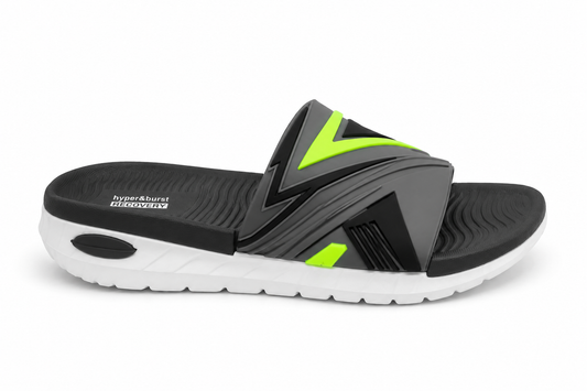 (5)SKS Men's Silicon Upper Slides | Soft neX-touch Cushion Chappal