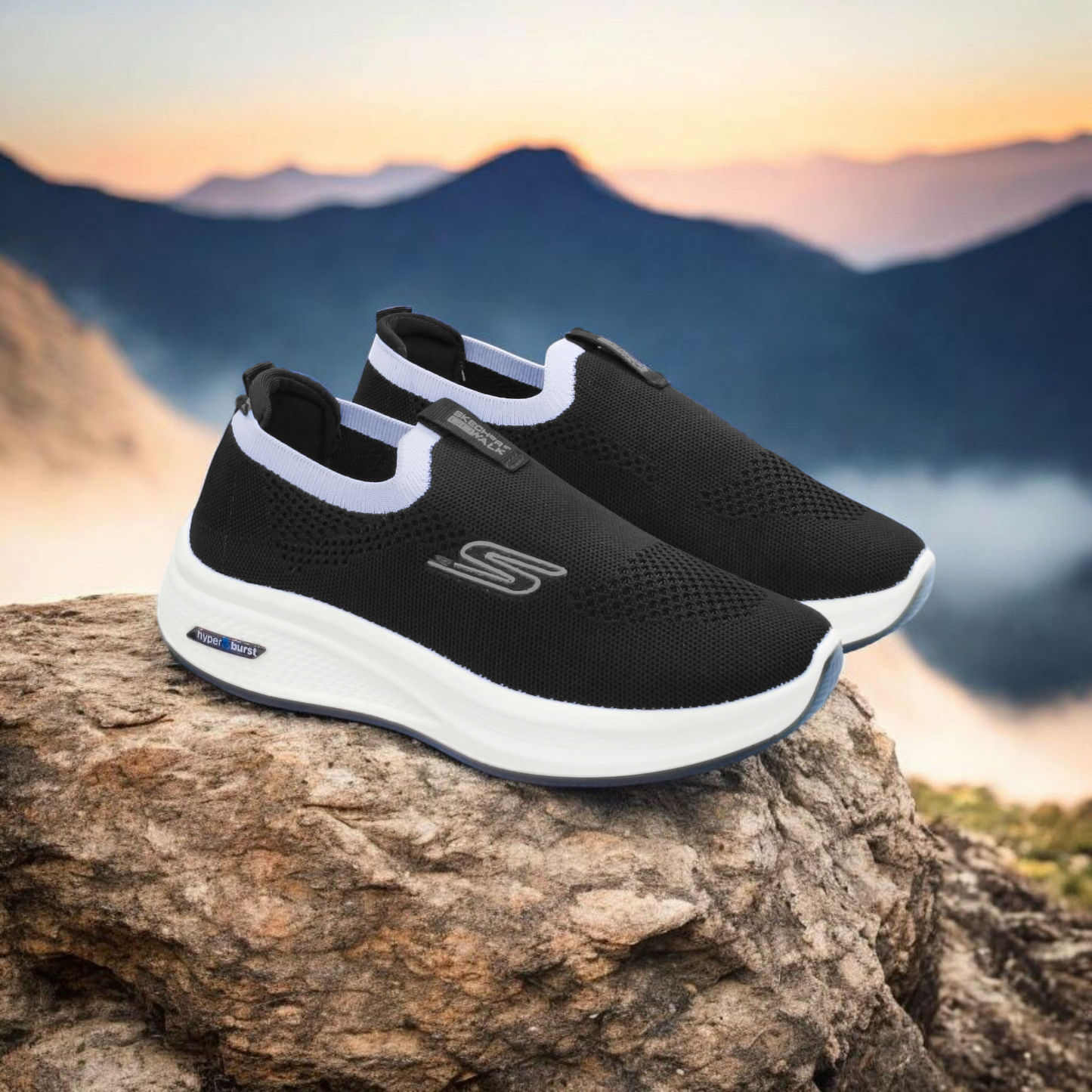 Men's Feather-Light EVR Soft-Sole Shoes (Black)