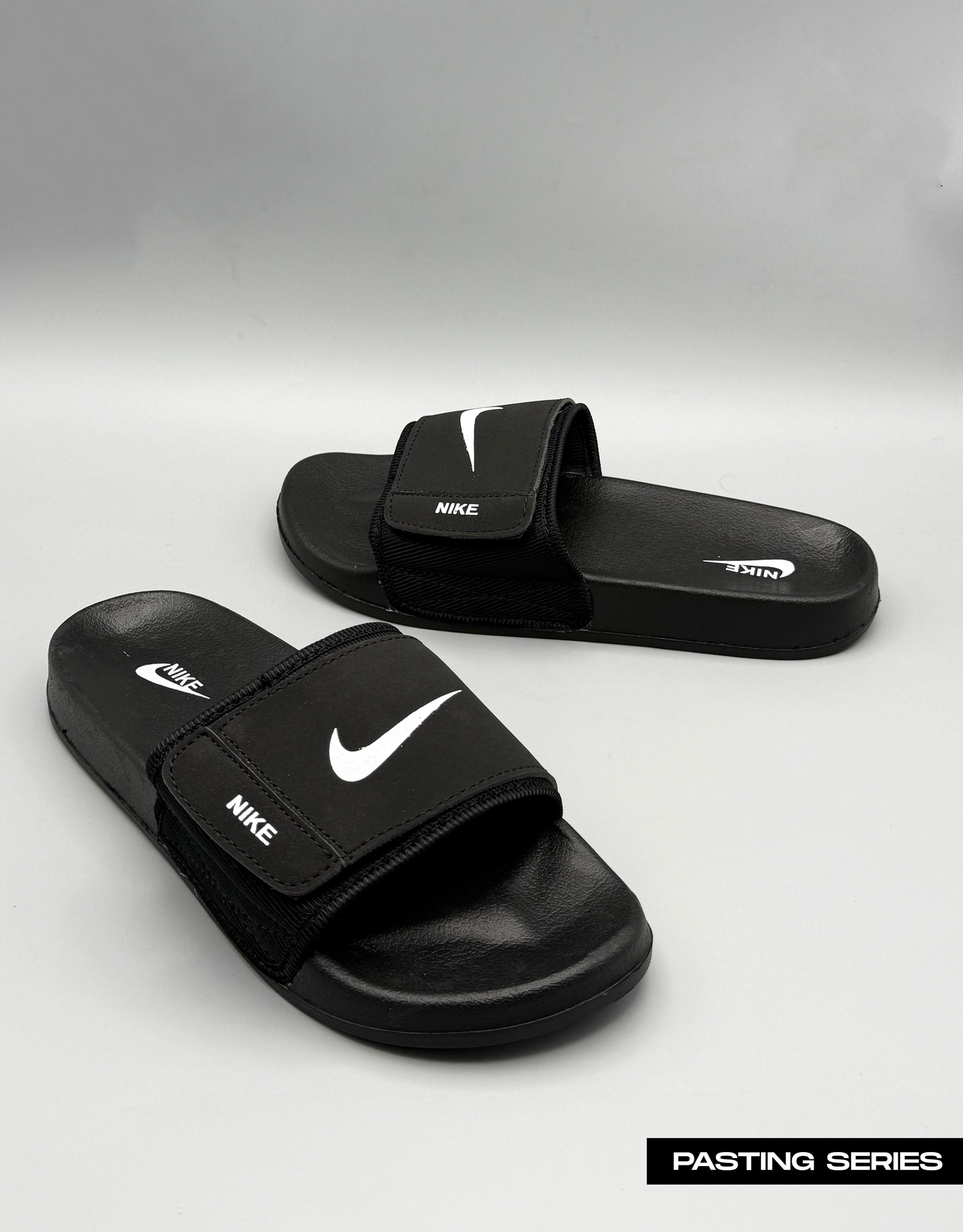 Nike Style Adjustable Slide Slippers – ART P-1 Black