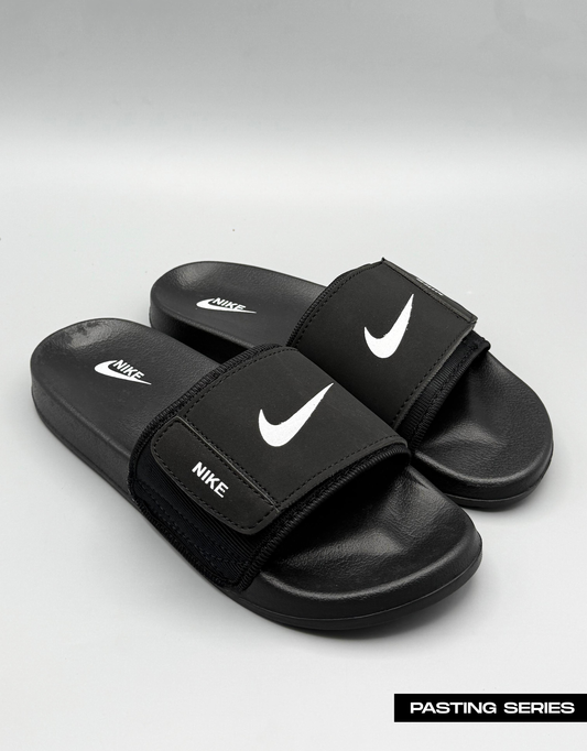 Nike Style Adjustable Slide Slippers – ART P-1 Black