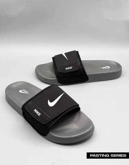 Nike Style Adjustable Slide Slippers – ART P-1 Black