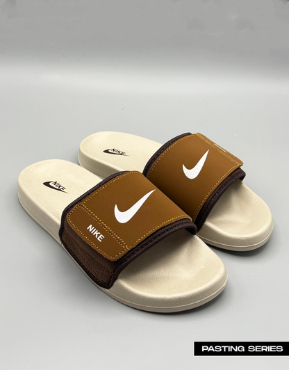 Nike Style Adjustable Slide Slippers – ART P-1 Mustard
