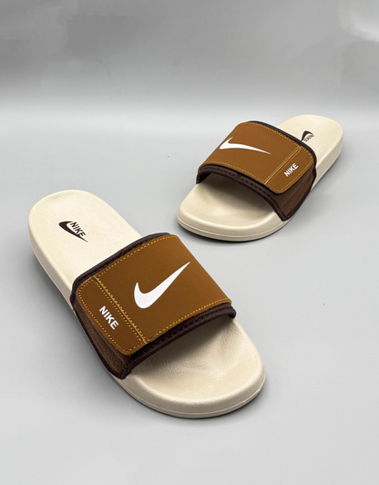 Nike Style Adjustable Slide Slippers – ART P-1 Mustard