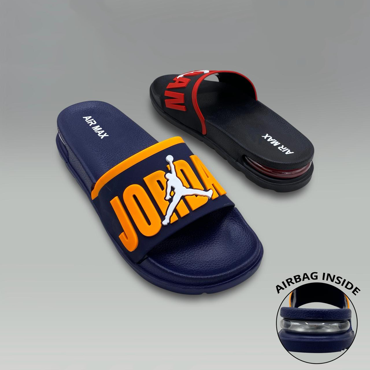 ( J )Air Max Men's Slides | Air Cushion Comfort Slippers