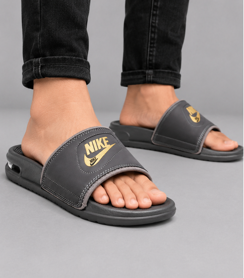 (3)Comfort Fit Men’s Slippers – Smooth Cushion Slide Design